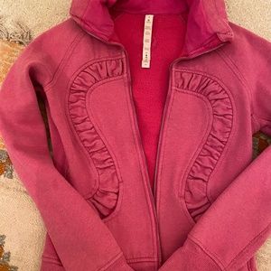 Lu Lu lemon scuba hoodie size 4 pink